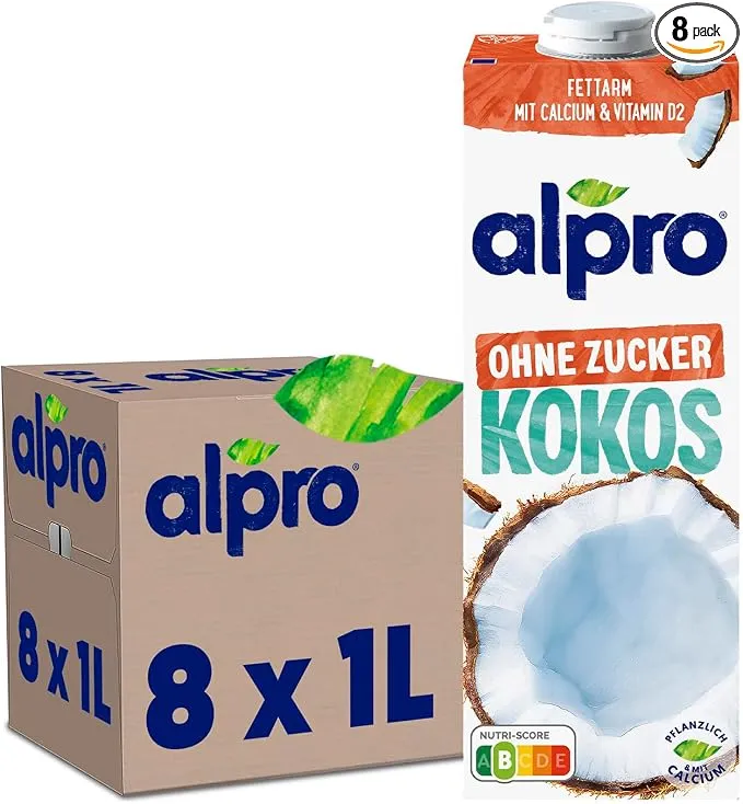 Bebida Vegetal Alpro Coco Sin Azúcar Pack 8x1L