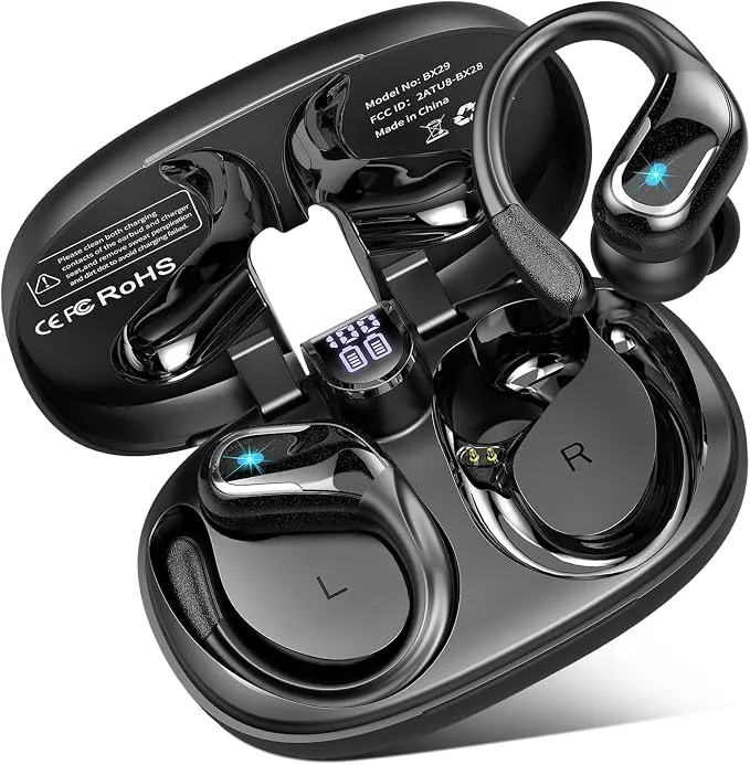 Auriculares Inalámbricos Deportivos Bluetooth 5.4 HiFi Estéreo con 75H de Batería