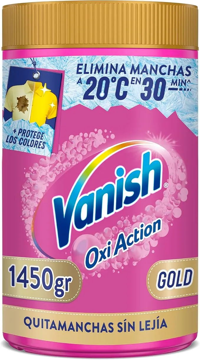 Vanish Gold Quitamanchas Polvo 1450gr - Elimina Manchas Difíciles Cuidando Colores