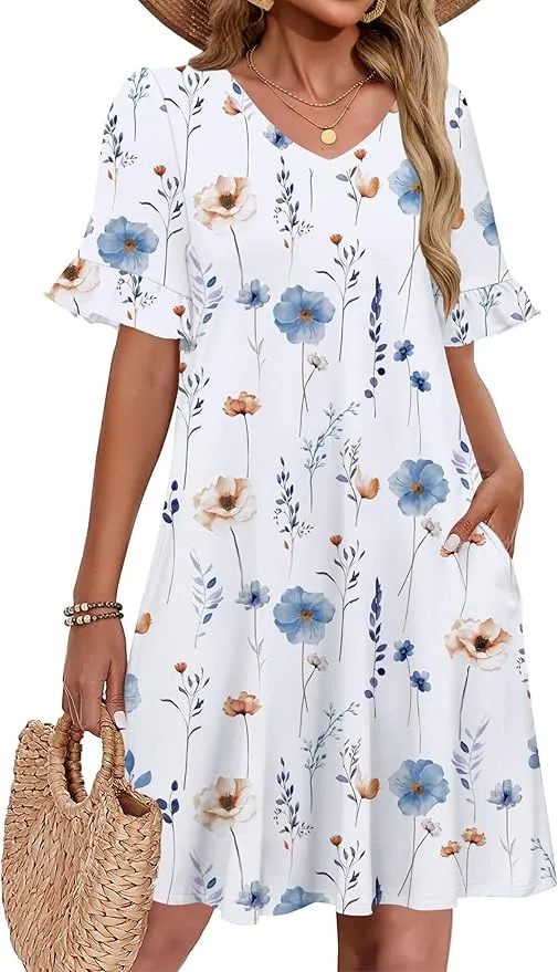 Vestido Zeagoo con volantes