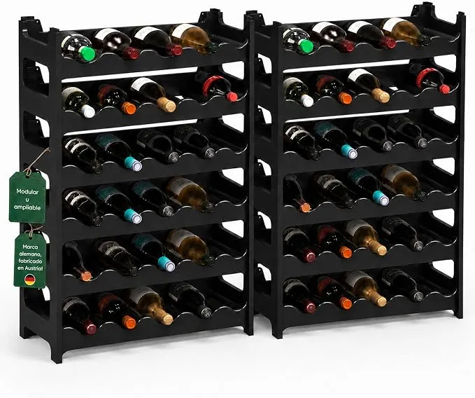 ARTECSIS® Botellero Modular Expandible de Plástico para 72 Botellas