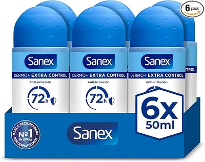 Sanex Dermo+ Pack 6 Desodorante Antitranspirante Roll-on