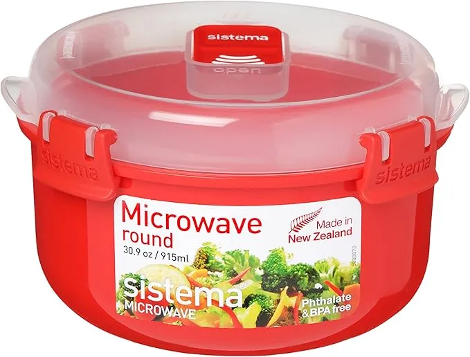 Recipiente Microwave Bol Redondo 915 ml con Salida de Vapor