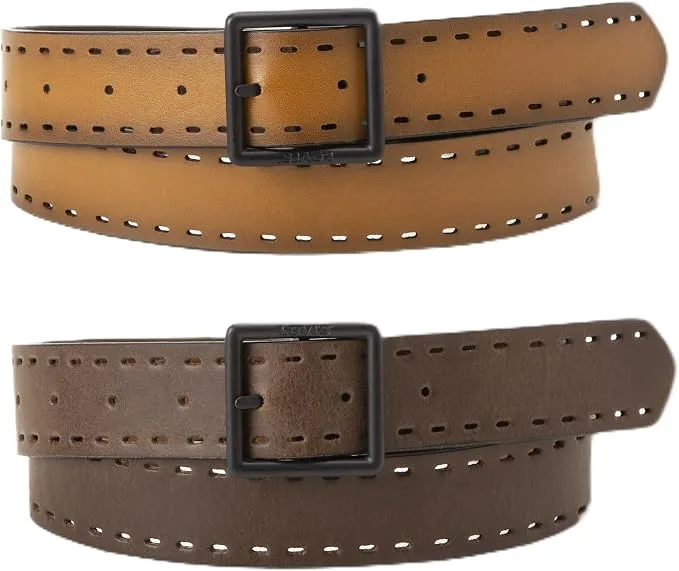 Cinturón Reversible Levi's Elevated Core Mixto, Marrón Oscuro, 70 cm