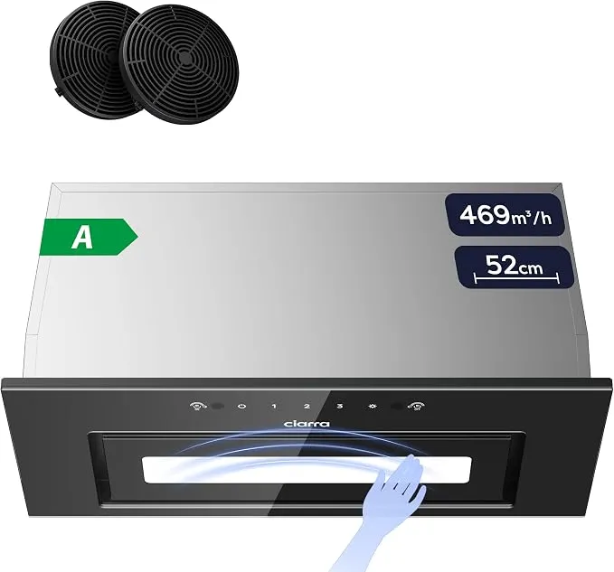 Campana Extractora Encastrable Ciarra CBCB5931B 469 m³/h Clase A 52cm Negro