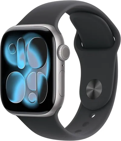 Apple Watch Series 11 GPS con Caja de Aluminio en Gris Espacial de 42 mm y Correa Deportiva Negra-Talla S/M
