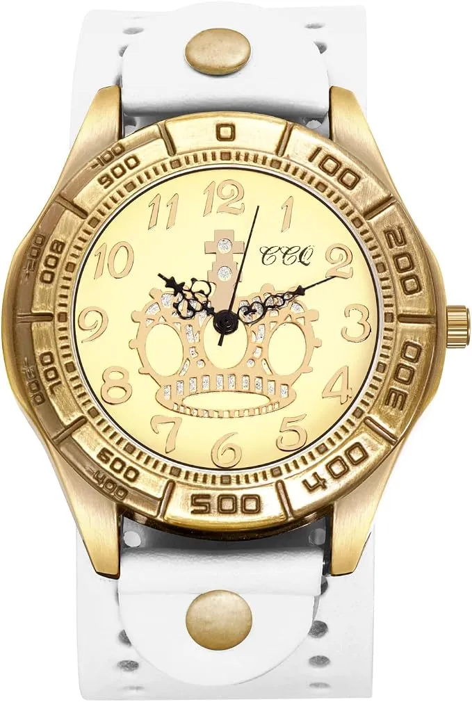 OIDEA Reloj Steampunk Redondo Unisex Vintage Cuarzo Correa Cuero