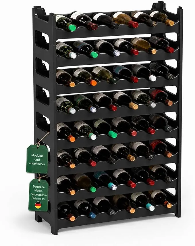 Botellero Modular ARTECSIS para 72 Botellas - Solución de Almacenamiento Compacta y Apilable