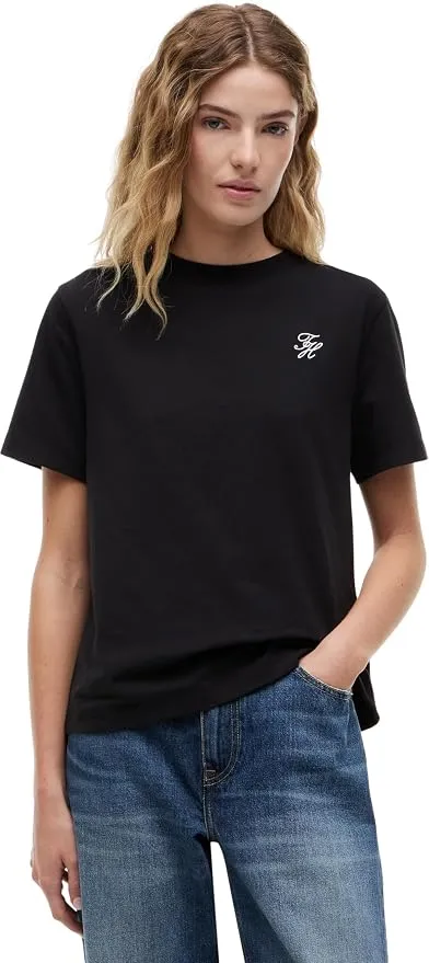 Tommy Hilfiger Camiseta TH Script Reg C-Nk SS WW0WW49941 para Mujer