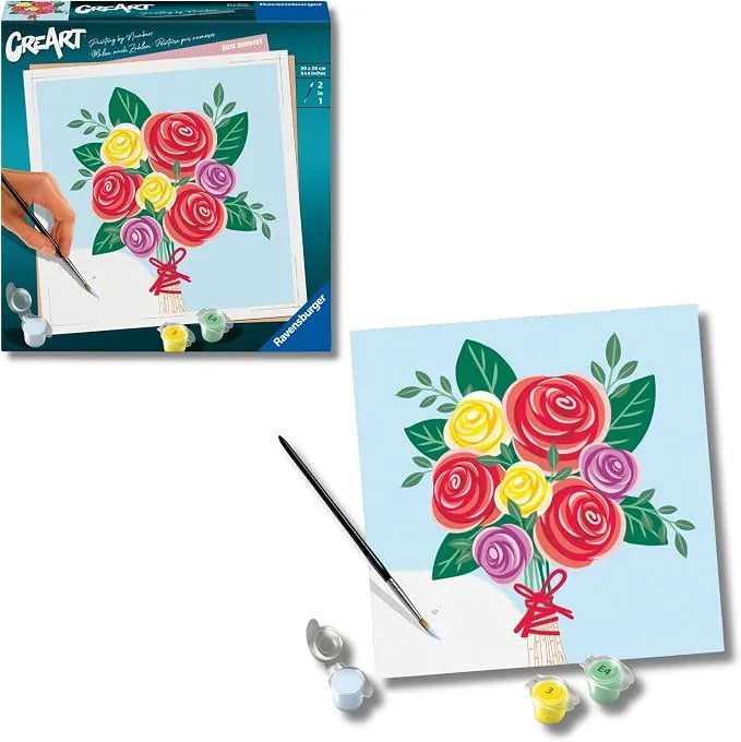 Ravensburger CreArt Ramo Rosas Kit Pintar por Números para Adultos