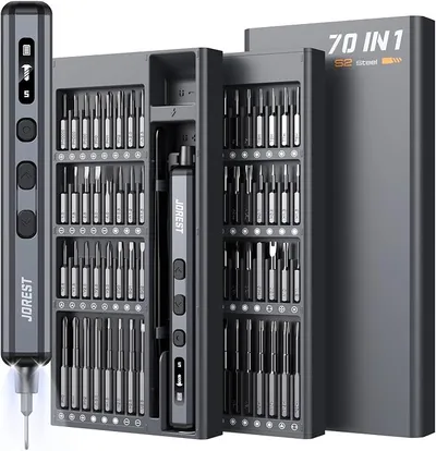 JOREST 70 en 1: Juego de Destornillador Eléctrico de Precisión con 64 Puntas