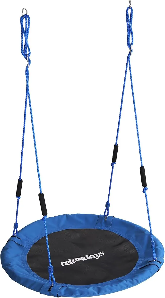 Columpio Nido Relaxdays Redondo para Niños - Azul