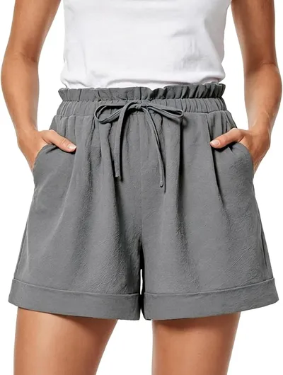 Bermudas Holgadas Neteson para Mujer con Bolsillos Laterales