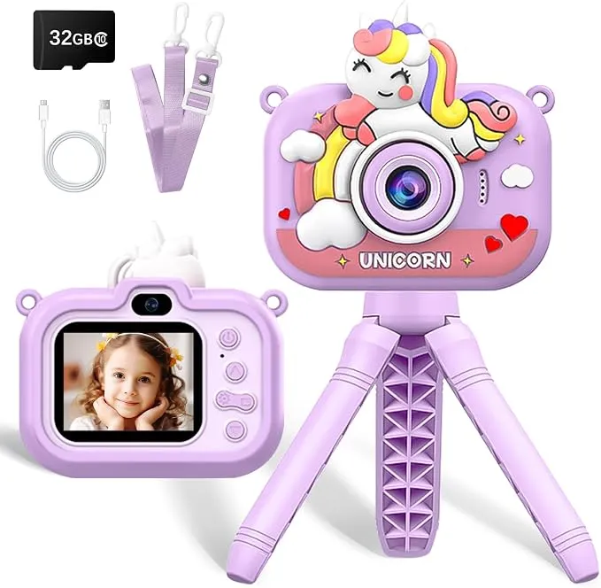 Cámara Infantil HD con Tarjeta 32GB - Diversión y Creatividad para Niños