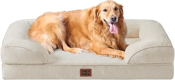 Cama para Perro Eheyciga Extra Grande con Espuma Viscoelástica y Diseño Ortopédico