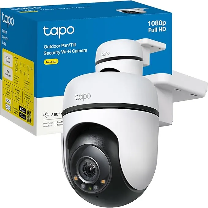 Tapo C500 Cámara Vigilancia WiFi Exterior 360º 1080p Visión Nocturna Color