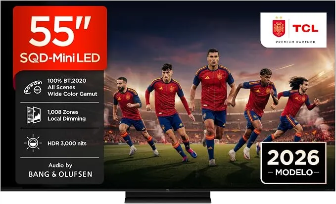 TCL 55C8L 55" Mini LED 4K HDR10+ Smart TV con 3.000 Nits