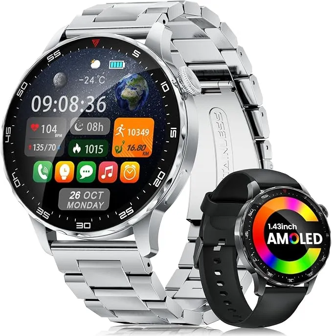 Smartwatch AMOLED con Batería de 7 Días y Más de 100 Modos Deportivos