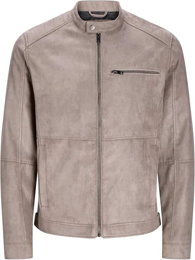 JACK & JONES Synthetic Leather Jacket Falcon M