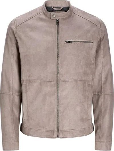 JACK & JONES Synthetic Leather Jacket Falcon M