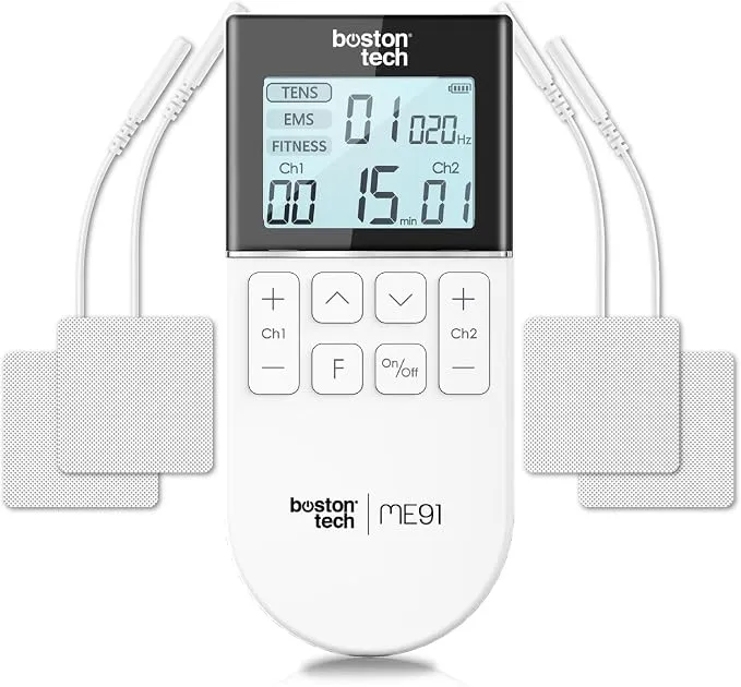 Boston Tech Electroestimulador Muscular 3 en 1 TENS EMS Fitness
