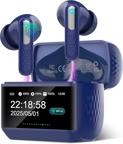 Auriculares Traductor en Tiempo Real con Pantalla Táctil LED