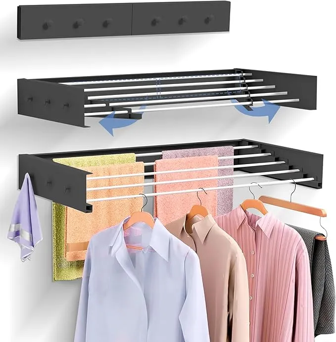 Tendedero Extensible Jupplies para Pared - Ahorra Espacio