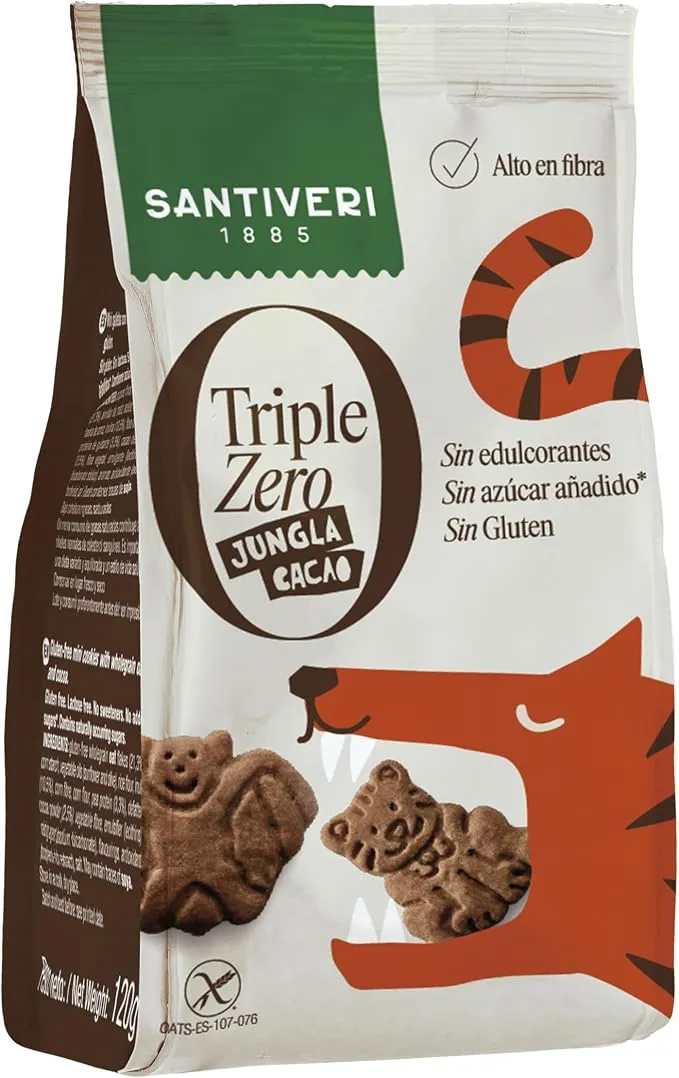 Galletas Jungla Cacao Santiveri Veganas Sin Gluten Ni Azúcar