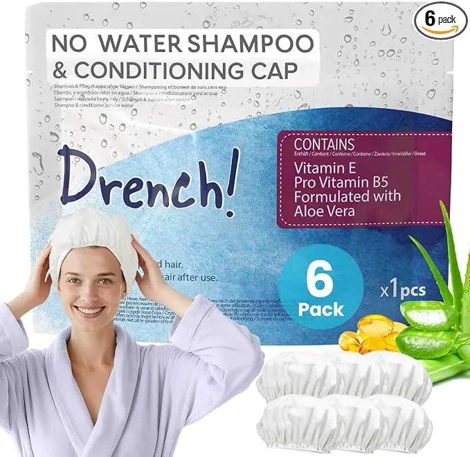 Drench! Gorro Lavacabezas Portátil para Limpieza en Seco (Pack 6 uds)