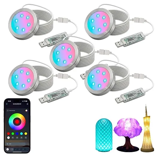 Pack 5 Lámparas LED RGB para Impresión 3D con Control por App