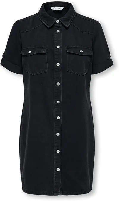 ONLY Onllisa S/S DNM Dress Gua Vestido Vaquero Mujer
