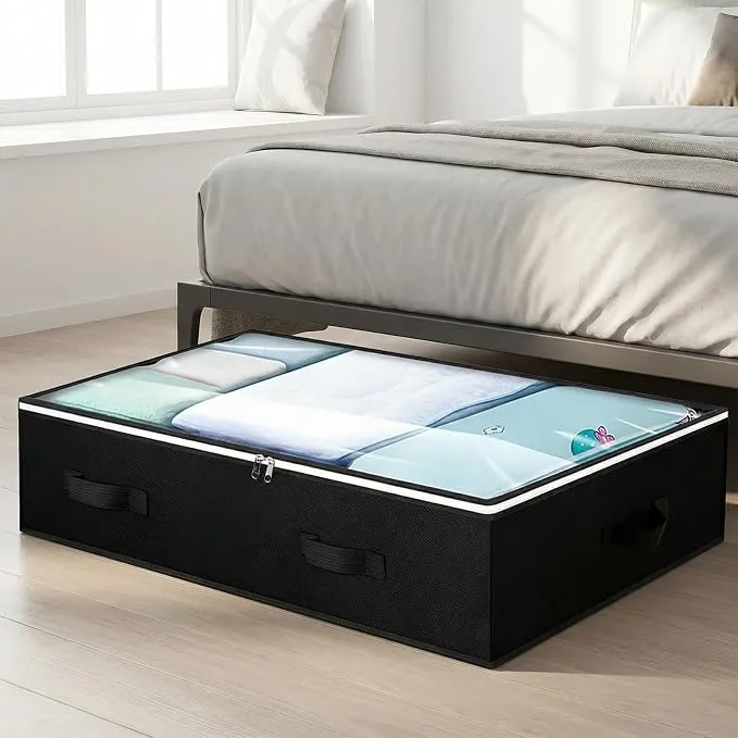 Bolsas de Almacenaje Bajo Cama con Ventana Transparente y Asas Reforzadas
