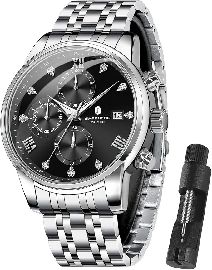 SAPPHERO Reloj de Pulsera de Silicona para Hombre