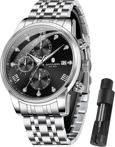SAPPHERO Reloj de Pulsera de Silicona para Hombre