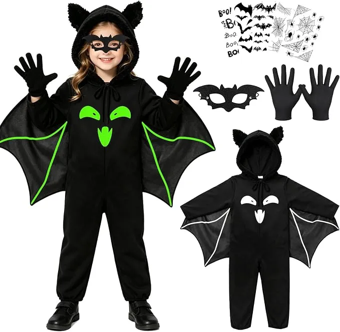 Disfraz Murciélago Fluorescente para Halloween y Carnaval