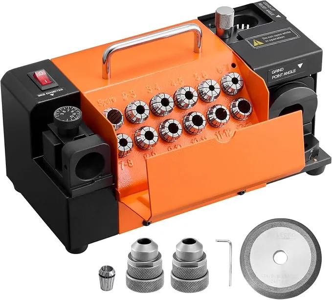 VEVOR Afilador de Brocas MR-13A 3-15mm con Ángulo Ajustable y Alta Velocidad