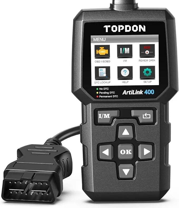 TOPDON AL400 OBD2: Máquina Diagnóstico Coche Multimarca con 10 Funciones