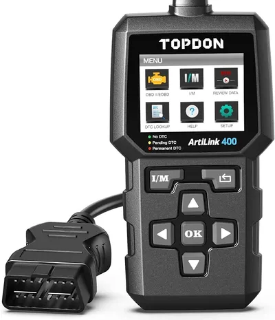 TOPDON AL400 OBD2: Máquina Diagnóstico Coche Multimarca con 10 Funciones