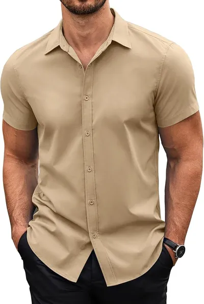 Camisa COOFANDY manga corta
