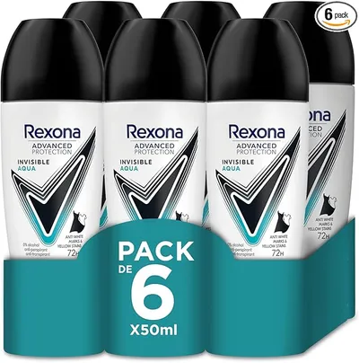 Rexona Advanced Protection Desodorante antitranspirante Roll-On para Mujer INVISIBLE AQUA 72h