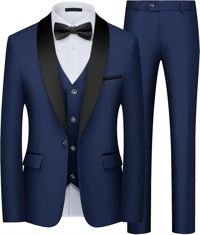 Traje de Hombre Smoking 3 Piezas Slim Fit