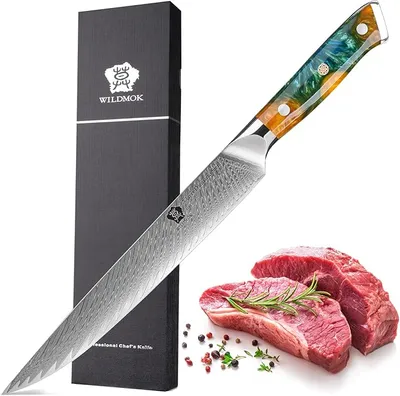 WILDMOK Cuchillo de trinchar Damasco