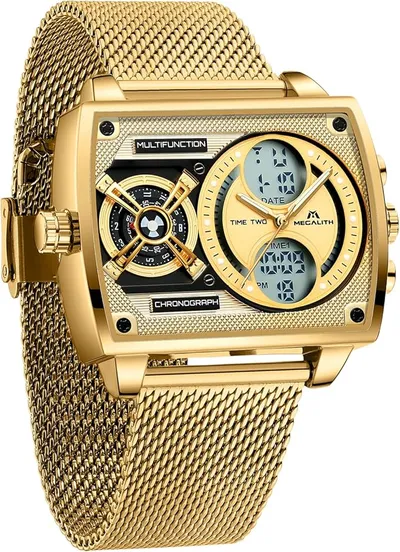 MEGALITH Reloj Hombre Militar Grande Deportivo Cronografo Impermeable Elegante Analogico