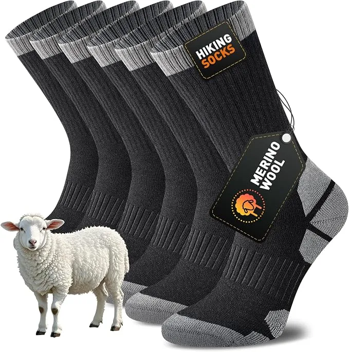 Niorasen Calcetines de Lana Merino Termicos - Pack 3 Pares