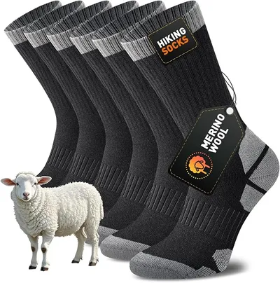 Niorasen Calcetines de Lana Merino Termicos - Pack 3 Pares