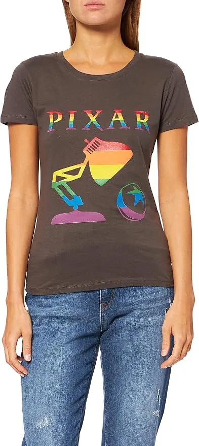 Camiseta Disney WODPIXATS001 para Mujer - Color Antracita, Talla L
