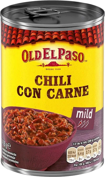 Old El Paso Chili Con Carne Lata
