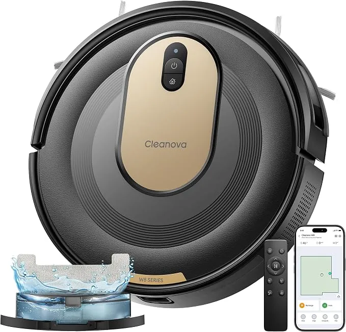 Robot Aspirador y Fregasuelos Vexilar W8 Potente con 5000Pa y Control App