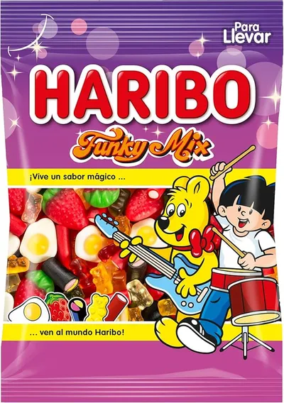 Haribo - Funky Mix - Surtido de golosinas, Mezcla de frutas - 100 g
