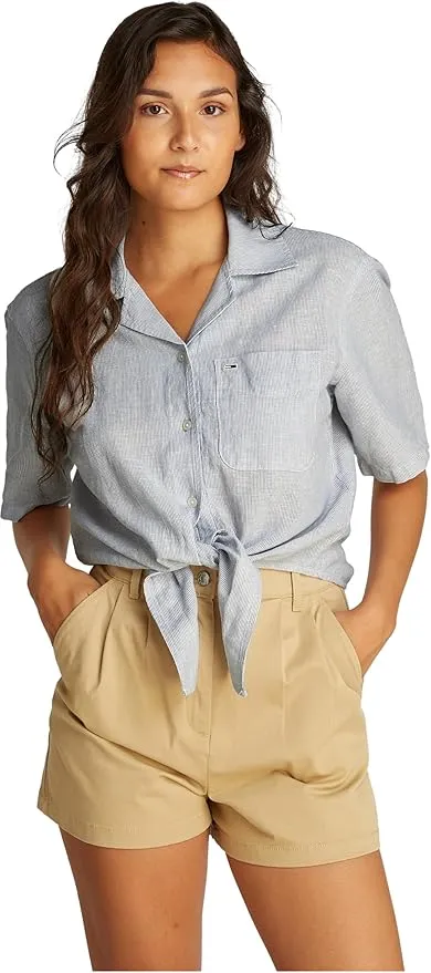 Tommy Jeans Camisa Mujer Linen Cropped